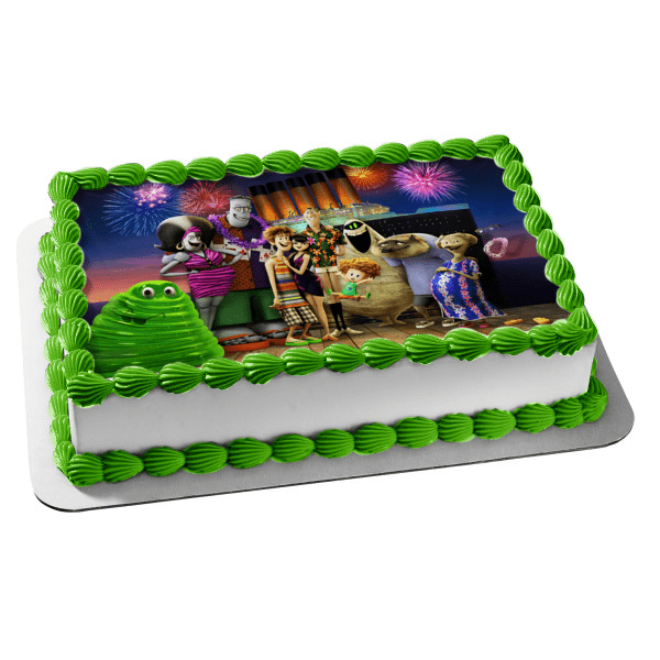 Hotel Transylvania Personalised Birthday Cake Topper Edible 7.5" Wafer Paper